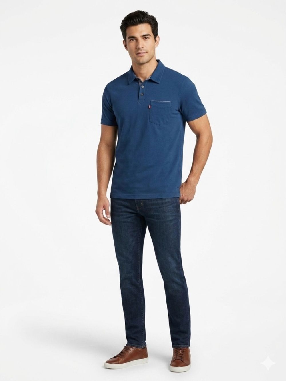 Levi’s NWT Men's Blue Polo Shirt with Chest Pocket Size Small